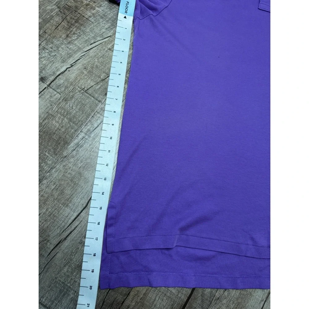 Polo Ralph Lauren Mens XL Purple Short Sleeve Jersey Polo Shirt Yellow Pony Logo